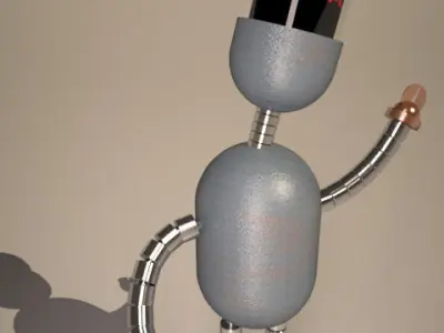 Simple Robot 01 Low-poly 3D model