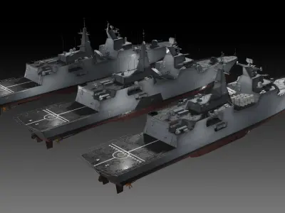 MEKO A200 Frigate variations 3D Model Pack
