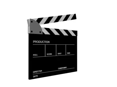 clapper movie clapperboard Free 3D model