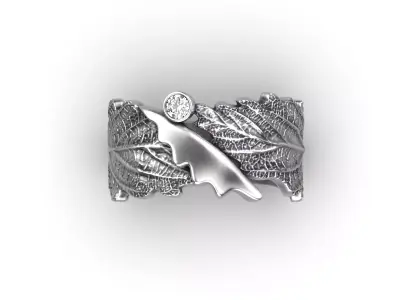 Leaf Ring 3D print model