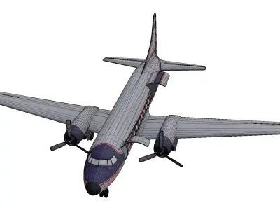 Convair C-131 Samaritan Low-poly 3D model