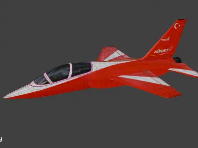 TUSAS HURJET Low-poly 3D model