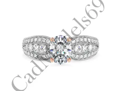 Engagement Ring46 3DM Model with 28 IMAGES and 7 VIDEOS 3D print model