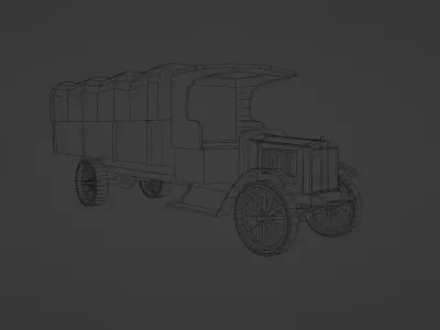 Republic Closed Truck Low-poly 3D model