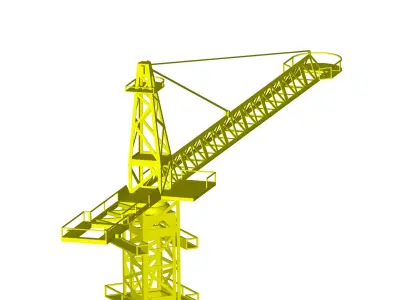 tower crane 3D model shop