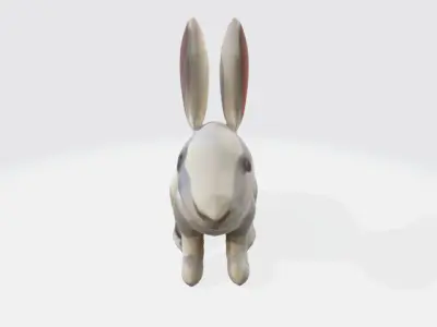 Lowpoly rabbit Low-poly 3D model