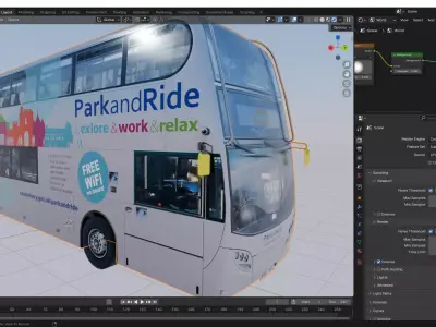 Alexander Dennis Enviro 400 Park and Ride Low-poly 3D model