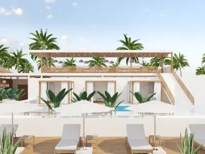 Beach Club Resort Exterior 3D model