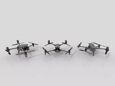 Unmanned Aerial Vehicle Low-poly 3D model