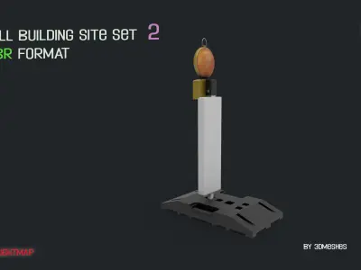Small Building Site Set 2 in PBR format Low-poly 3D model