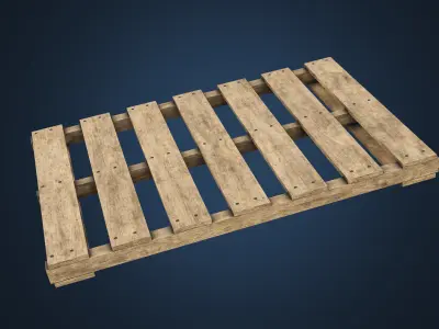 Wooden Pallet Low-poly 3D model order