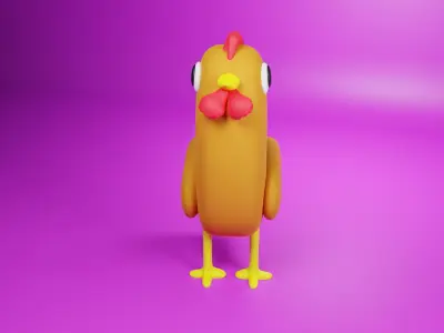3D Cute Chicken Model - 3D Model For Cartoons - Chicken Model 3D 3D model