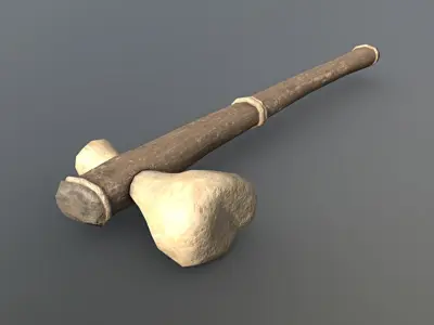 Hammer - Bone Low-poly 3D model