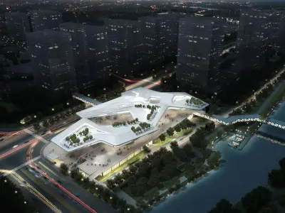3Dmax fashion city commercial square building 227 3D model