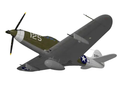 Bell P-39 Airacobra 3D model buy