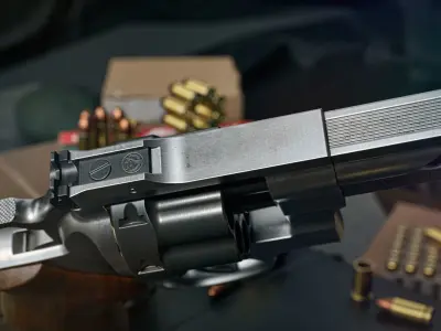 Ruger Super GP100 Low-poly 3D model