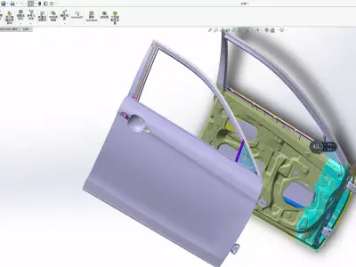 CATIA CAR DOOR FRAME 3D model