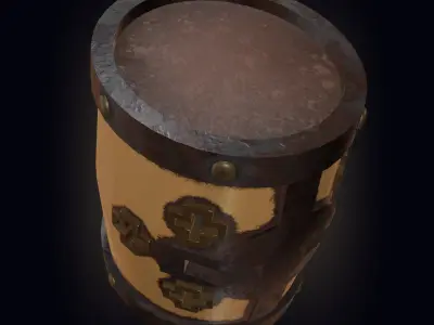Stylized medieval war helmet PBR  game ready Low-poly 3D model