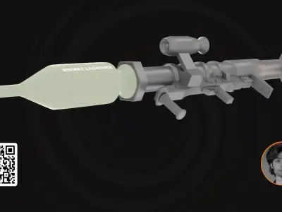 3D Model Panzerfaust 3 - Modern Anti-Tank Rocket Launcher 3D model