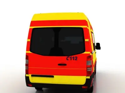 Mercedes Benz Sprinter L2H2 2015 Finland Ambulance 3D model