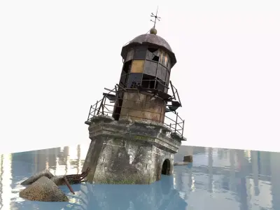 Sunken Lighthouse 3D model