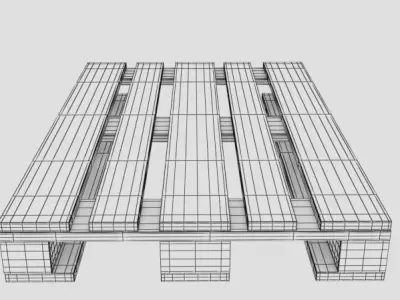 Wooden pallet 3D model shop