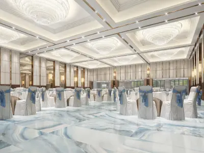 Hotel Banquet Hall 3D model purchase
