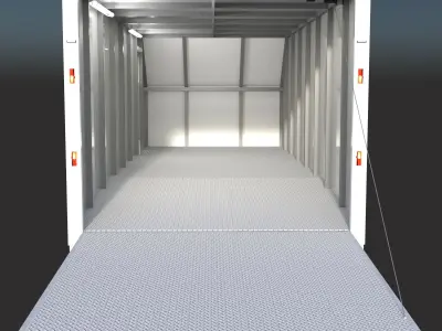 Car Trailer ready project for build or use into any game 3D model