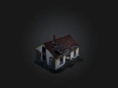 Abandoned House Low-poly 3D model