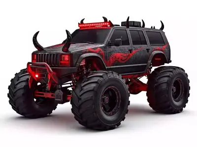 Demonic Possessed Monster Truck Collection 3D Models 3D Model Pack
