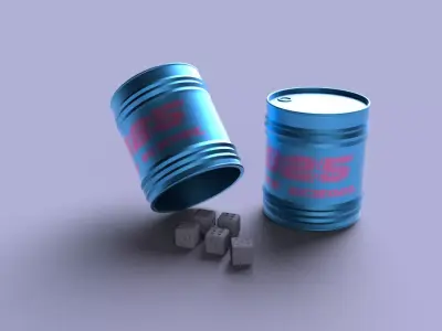 metal dice Free 3D model