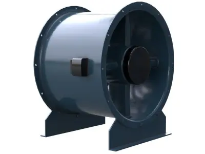 Axial Flow Fan 2 New  Low-poly 3D model