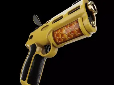 police bee honey gun toy  Low-poly 3D model