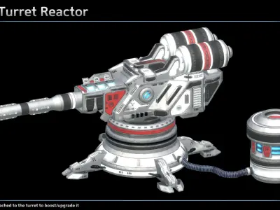 Laser Turret Low-poly 3D model purchase