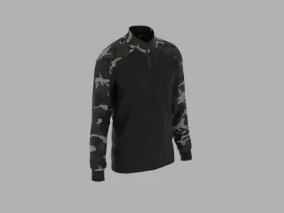 Military T-shirt Low-poly 3D model