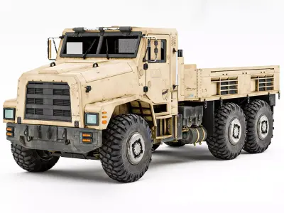 Military Cargo Truck - Oshkosh MTVR 3D model