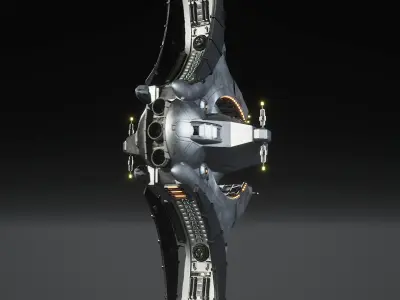Sci-Fi ship Low-poly 3D model buy
