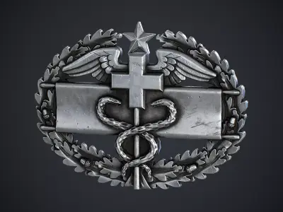 Combat Medical Badge Low-poly 3D model