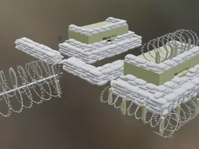 Military Props Low-poly 3D model