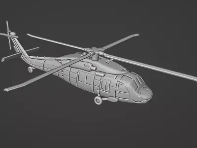 Sikorsky UH-60 Black Hawk 3D print model