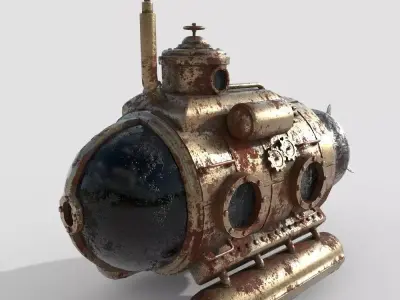Steampunk Submarine 3D model by kayrox120