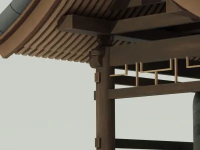 Medieval Japan Shrine 3D model