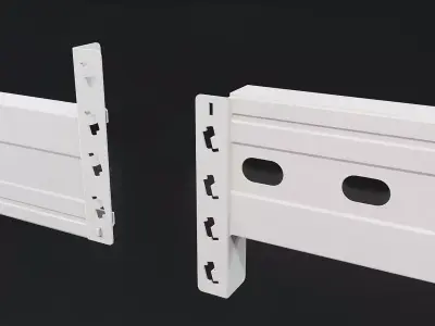 Industrial Warehouse Steel Racking System 3D Model Low-poly 3D model