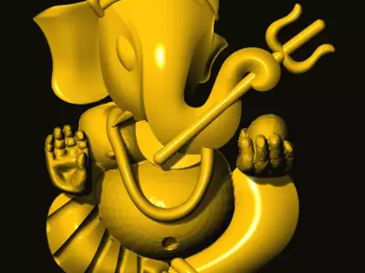 ganesh golden ganesha statue 3D print model