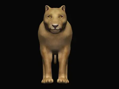 Lioness lion 3D model
