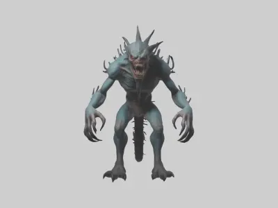 Scary Monster Model Low-poly 3D model