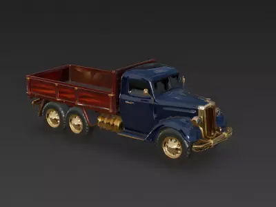 Stylized Luxury Heavy Cargo Truck 3D Model Low-poly 3D model