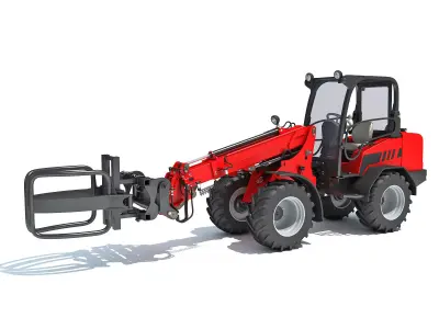 Telescopic Handler Forklift 3D model