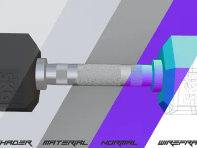 Dumbbell Set - Gym Equipment  3D model
