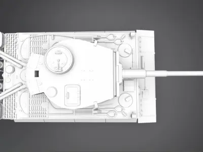 Tiger Tank Early Scale model 3D print model